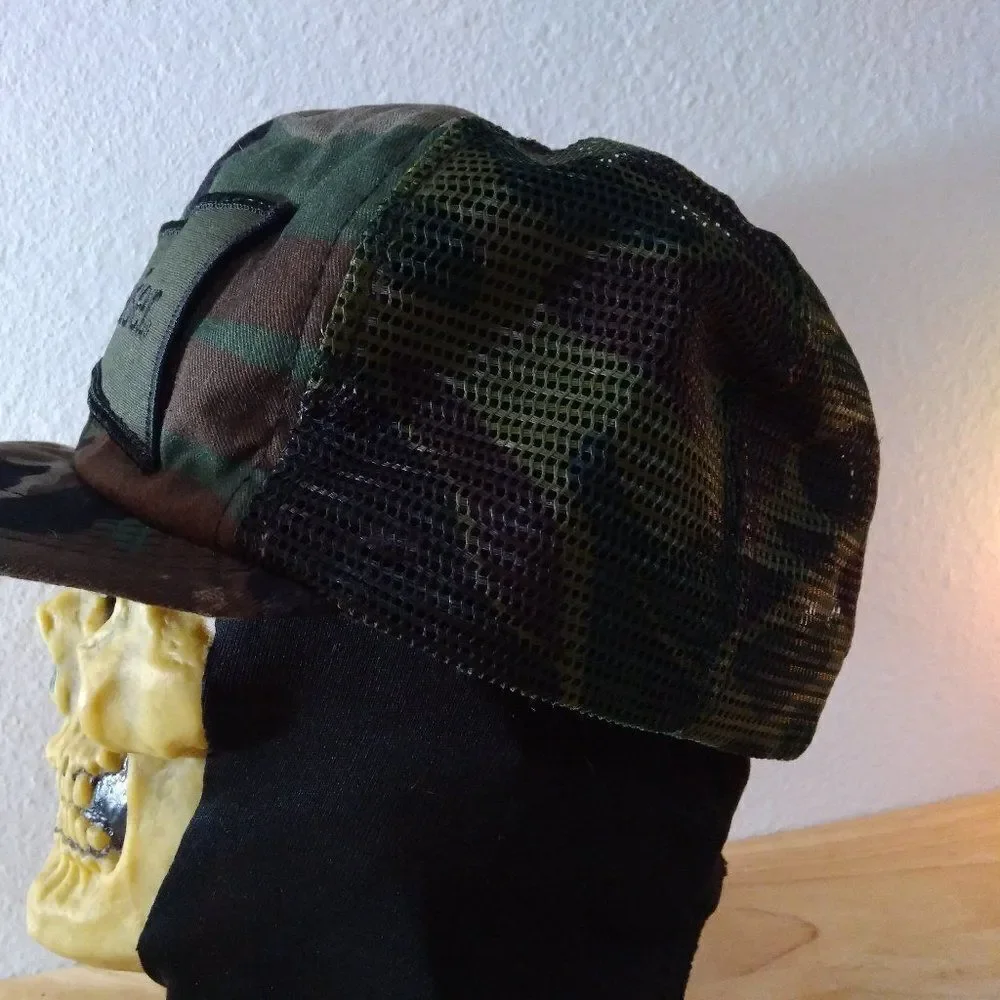 Vintage Budweiser Camouflage Patch Trucker Hat
